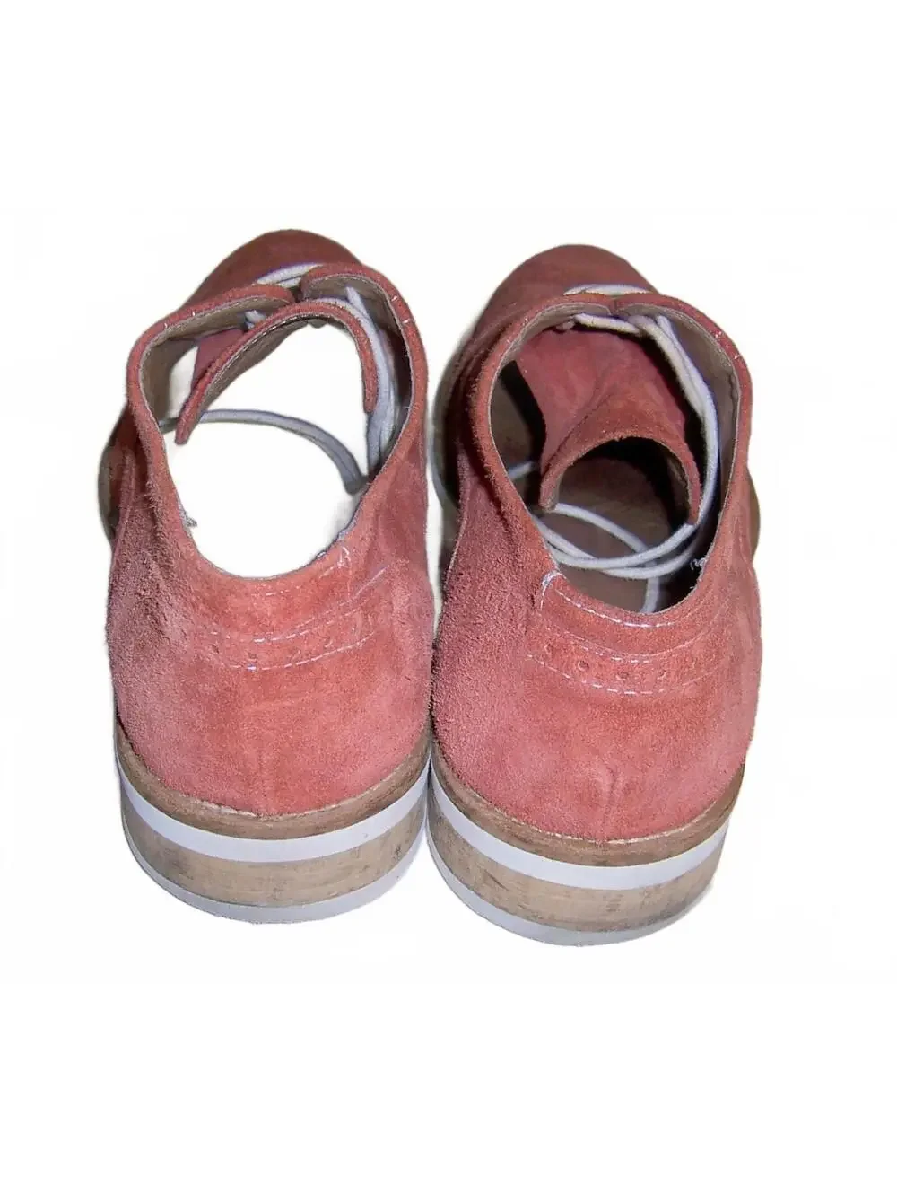 Bacco Bucci Mens Salmon Pink Suede Cap Toe Oxford Shoes 11.5